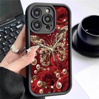 Coques de Téléphone Antichoc Luxe Papillons pour iPhone 17 Air 16 15 Plus Pro Max 14 13 12 11 – Housse de Protection Arrière Anti-chute