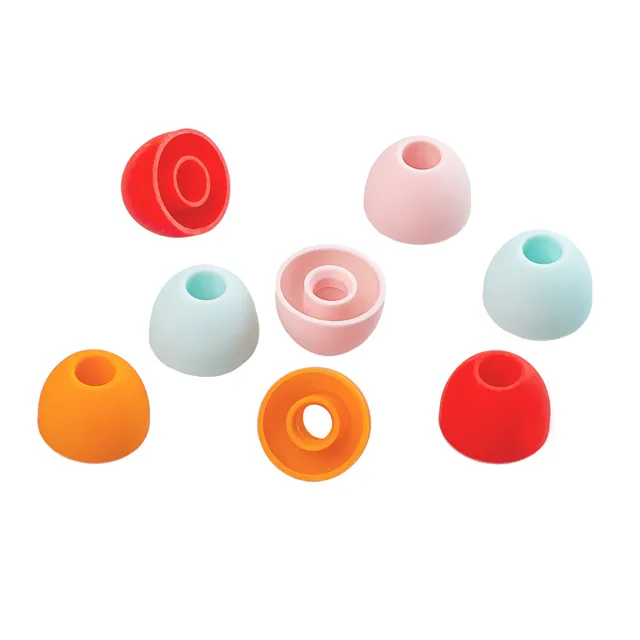 KBEAR 8PCS/4 Pairs Rainbow Soft Silicone Earbuds Replacement Ear Tips for In-Ear Earbuds Nozzle Diameters 4.5mm-5.5mm