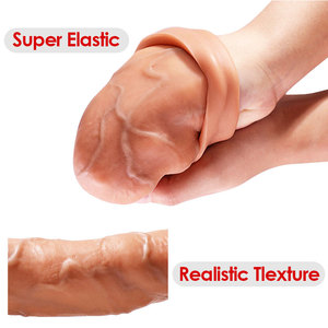 Préservatifs en latex réutilisables pour l'agrandissement du pénis à érection retardée à long terme, vibrateur avec vibrations multi-vitesses, jouets sexuels - Product Image 2
