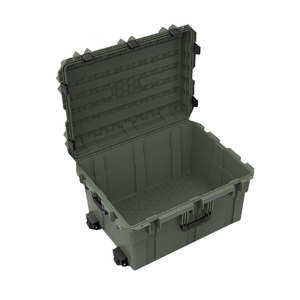 Fabricant de gros mallette rigide en plastique mallette rigide d'équipement mallette de voyage portable étanche avec tiges de traction et roues - Product Image 4