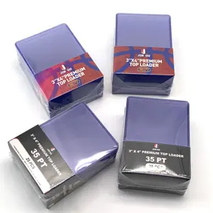 Rigid PVC 3x4 top loader card sleeves trading card holder 35pt toploader