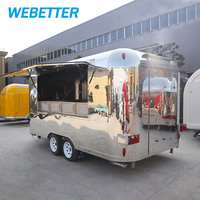 Camion de nourriture WEBETTER avec cuisine complète Remorque de restauration commerciale de grand espace pouvant recevoir la certification DOT/CE/VIN personnalisée