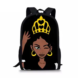 Custom Nieuwe Ontwerp Zwarte Meisjes Afrikaanse Stijl Boekentas Meisje 13 Jaar Schooltassen Voor Tieners Lady China Schooltassen