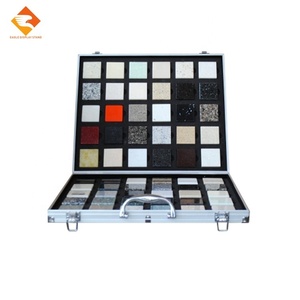 Hiện đại thân thiện với môi Trọng lượng nhẹ xách tay đá thạch anh mẫu vali có thể gập lại hợp kim nhôm hiển thị trường hợp cho công ty - Product Image 1