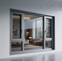 Ventanas Abatibles Horizontales de Aleación de Aluminio Modernas, Resistentes a Huracanes, Insonorizadas y de Eficiencia Energética
