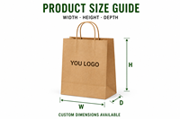 Sac fourre-tout en papier kraft brun avec impression de logo personnalisé et poignée en papier torsadé pour les courses, les supermarchés, le commerce de détail et l'emballage