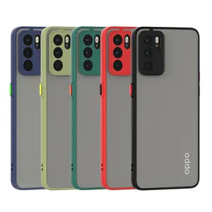 Factory price Skin feeling 2 in 1 TPU PC hard matte phone case contrast color mobile cover For OPPO Reno 10 9 8 Pro Reno6 5G