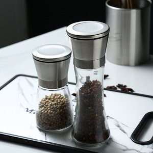 Moulin à sel et à poivre en <span class=keywords><strong>cristal</strong></span>, moulin en verre, shaker à sel et à poivre en céramique personnalisé - Product Image 4