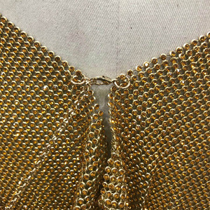 <span class=keywords><strong>Vestido</strong></span> dorado de malla con diamantes de imitación, Sexy - Product Image 5