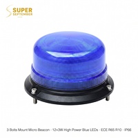 Luz de Baliza Micro OEM ODM, 12 LED de Alta Potencia, ECE R65 R10 IP66, Montaje de 3 Pernos, 12V 24V, Lámpara de Advertencia para Equipos