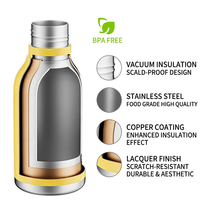 Botella de Agua Infantil de Acero Inoxidable 304 con Recubrimiento de Cobre, 20 oz, con Pajita de Animales, Antiderrames, Libre de BPA, Regalo Personalizado con Logotipo OEM