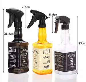 Custom Reusable Refillable Plastic Long Nozzle Spray Bottle Continuous Mist Salon Hair Styling Tool With Fine Mister