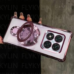 Coque de téléphone pour Xiaomi <span class=keywords><strong>Poco</strong></span> X7 X6 F7 <span class=keywords><strong>Pro</strong></span> M6 F6 X5 <span class=keywords><strong>X3</strong></span> <span class=keywords><strong>POCO</strong></span> C65 C75 support magnétique support placage Silicone clair antichoc couverture - Product Image 2