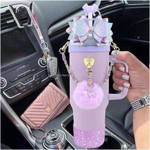 Accesorios para Vasos <span class=keywords><strong>de</strong></span> 40 Onzas, Incluye Pajita <span class=keywords><strong>de</strong></span> Silicona con Lazo, Tapa, Protector <span class=keywords><strong>de</strong></span> Base, Correa <span class=keywords><strong>de</strong></span> <span class=keywords><strong>Cuero</strong></span> para Botella - Product Image 5