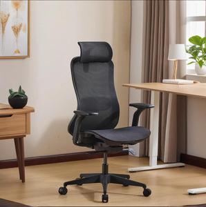 Thoải mái xoay sang trọng có thể điều chỉnh màu đen điều Hành Quản Lý lưới Ergonomic Ghế văn phòng với tựa đầu - Product Image 1