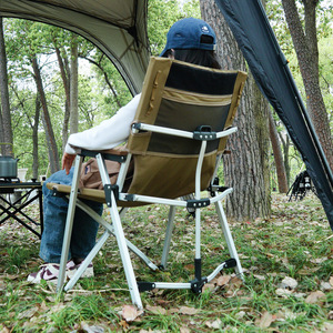 เก้าอี้ดราก้อนสไปน์เก้าอี้ตั้งแคมป์กลางแจ้งอลูมิเนียมอัลลอยด์เก้าอี้พับพนักพิงเก้าอี้สวนแบบพกพา 59x63x83 ซม - Product Image 2