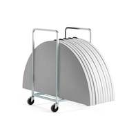 Table Ronde en Plastique PEHD Pliante Durable et Portable pour Banquets, Fêtes, Événements, Traiteur, Restauration et Hôtellerie en Extérieur
