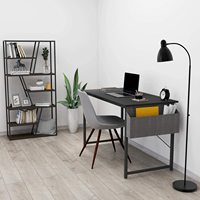Bureau d'ordinateur 40 pouces bureau d'étude à domicile, table d'ordinateur portable de style simple moderne avec sac de rangement, noir