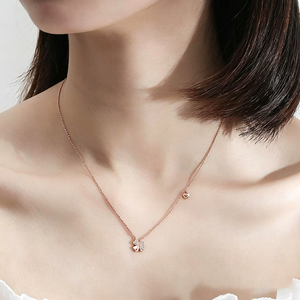 Collar con Colgante de Trébol de Plata de Ley 925 con Circonitas, Personalizado para Mujer, con Cadena de Eslabones, para Regalo de Compromiso, Boda o Aniversario - Product Image 6