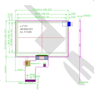 Chất lượng cao 4.3 inch TFT <span class=keywords><strong>LCD</strong></span> hiển thị 480x272 RGB giao diện 40 pin nv3047e IPS màn hình <span class=keywords><strong>LCD</strong></span> module với Touch <span class=keywords><strong>Panel</strong></span> tùy chọn - Product Image 6