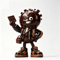 Figurine personnalisée en chocolat, personnage de dessin animé en PVC et ABS, statue de personnage de dessin animé, usine chinoise OEM, figurine personnalisée pour la promotion de la marque