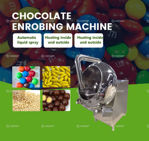 <strong>Chocolate</strong> <strong>Covering</strong> Machine for Almonds <strong>Peanuts</strong> Automated Powder Coating Machine Anti-Corrosion Energy Saving - Product Image 6