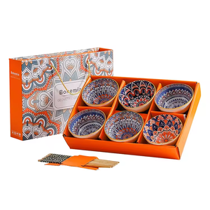 Set di ciotole in ceramica con prodotti caldi set di stoviglie bohémien stampate, regali e arredi per la casa - Product Image 5