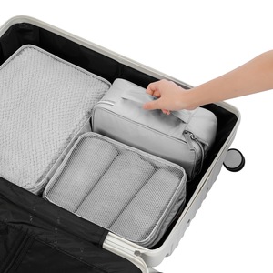 Clothing Organizer Underwear Storage Bag Silver Gray Rectangle Trip Use Portable <b>Waterproof</b> Bra <b>Sock</b> Organizer - Product Image 1