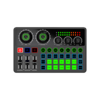 Carte son pour diffusion en direct F99, interface audio, batterie 10H, double entrée micro, effets DSP, suppression du bruit sans fil pour téléphone et PC
