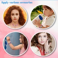 Kit de Fabricación de Pulseras con Dijes de Unicornio y Sirena para Adolescentes, 84 Piezas, Herramientas de Joyería, Cuentas de Resina, Aleación de Cobre, Juguetes para Hacer Joyería, para Todas las Temporadas