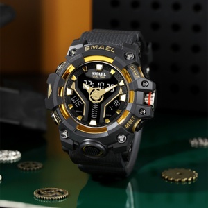 Montres de sport à affichage LED avec mouvement japonais, logo personnalisé, montres pour hommes, étanches, montres numériques pour hommes Smael 8075 - Product Image 2