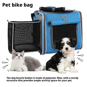 Sac à dos pliable pour <span class=keywords><strong>animaux</strong></span> de compagnie, grande capacité, en tissu Oxford, avec fermeture éclair, pour chiens et vélos électriques - Product Image 2