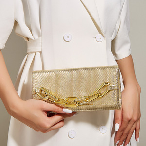 Vente chaude en usine de pochettes dorées pour femmes avec chaîne en acrylique sacs à main et sacs à main pour femmes portefeuilles - Product Image 2