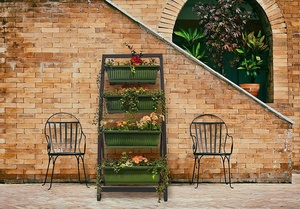 BSCI Manufactur4 Tiers Patio Balcón Vertical Jardín <span class=keywords><strong>elevado</strong></span> Cama elevada Maceta de amapola para verduras Flores Hierbas Planta Metal - Product Image 6