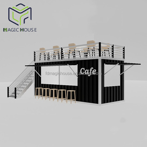 Cafetería Móvil en Contenedor Marítimo de 20 pies, Diseño de Cafetería de Comida Rápida, Barra de Acero Prefabricada Portátil para Centros Comerciales - Product Image 2