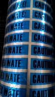 HASUC HAS-DT1 Unterirdisches Aluminium-Detektierbares Warnband zur Markierung von Untergrundkabeln ACHTUNG VERBERGTE WASSERLEITUNG Darunter