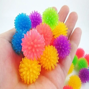 Balles anti-stress miniatures colorées de 2,5 cm, balles à picots douces, jouets sensoriels pour soulager le stress, pour adultes, décorations de fête - Product Image 2