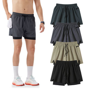 Vente chaude Deux Couches Hommes Sports Wears Gym Shorts Quick Dry Mens Workout Athletic Shorts Pour Hommes - Product Image 3