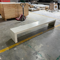 Bancs de table à manger en pierre à surface solide Corian ensemble de dessus bas longues tables de dîner de nourriture KFC