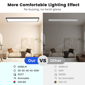 Panneau <span class=keywords><strong>LED</strong></span> encastré moderne en aluminium de fabrication chinoise, 120-277V, 50W, 1*4, double couleur, 5CCT, haute efficacité, PFC élevé, gradateur 0-10V - Product Image 2