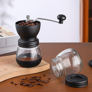 Grinder Manuale Conico per Erbe da 11oz per Uso Domestico, Design Classico con Manico in Acciaio Inox e Barattoli in Vetro - Product Image 1