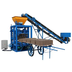 QT4-24 China semi automatic brick machine making concrete block making machine bricks machine