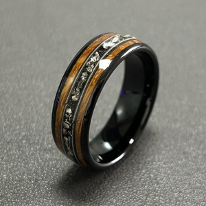 Fábrica Atacado Centro Fluted Estilo Minimalista Presente De Casamento Encaixotado Negócio Tungsten Steel <span class=keywords><strong>Ring</strong></span> para Homens - Product Image 2