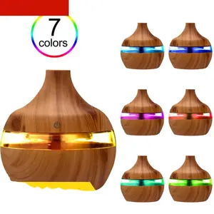 300ml Wood Grain 7 Color Led Night Lights Electric Aromatherapy Essential Oil Aroma Diffuser humidifier