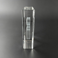 Plaque en cristal Neelpure 187848 avec motif carré gravé au laser 3D pour souvenir d'entreprise personnalisé