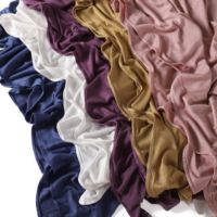 Écharpe légère en jersey de coton mercerisé pour femme, douce, respirante, couleur unie, longue étole, foulard musulman extensible, hijab