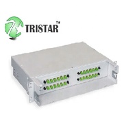 TRISTAR TRISTAR Rak Distribusi ODF 19-Inci untuk Pemasangan di Rak, 48 Port Panel Patch Fiber Optik + Pigtails SC FC LC UPC APC FTTH