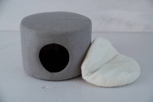 Nieuwe design stijl natuurlijke strooien nest geweven handgemaakt dierenhuis winter warm kattenbed krabplank creatieve kruk kattennest - Product Image 3