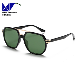 Gafas de Sol Polarizadas de Lujo TR90 Modelo 3123 para Hombre y Mujer, Diseño Clásico de Doble Puente, Logotipo Personalizado, Lentes TAC Rojas y Azules - Product Image 1