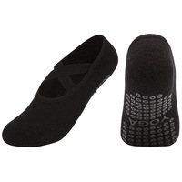 Chaussettes basses antidérapantes pour femmes avec bande croisée sur le voûte plantaire, en coton doux, absorbant la transpiration et offrant un confort toutes saisons